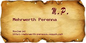 Mehrwerth Perenna névjegykártya